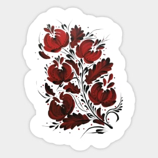 Petrykivka painting flower Sticker